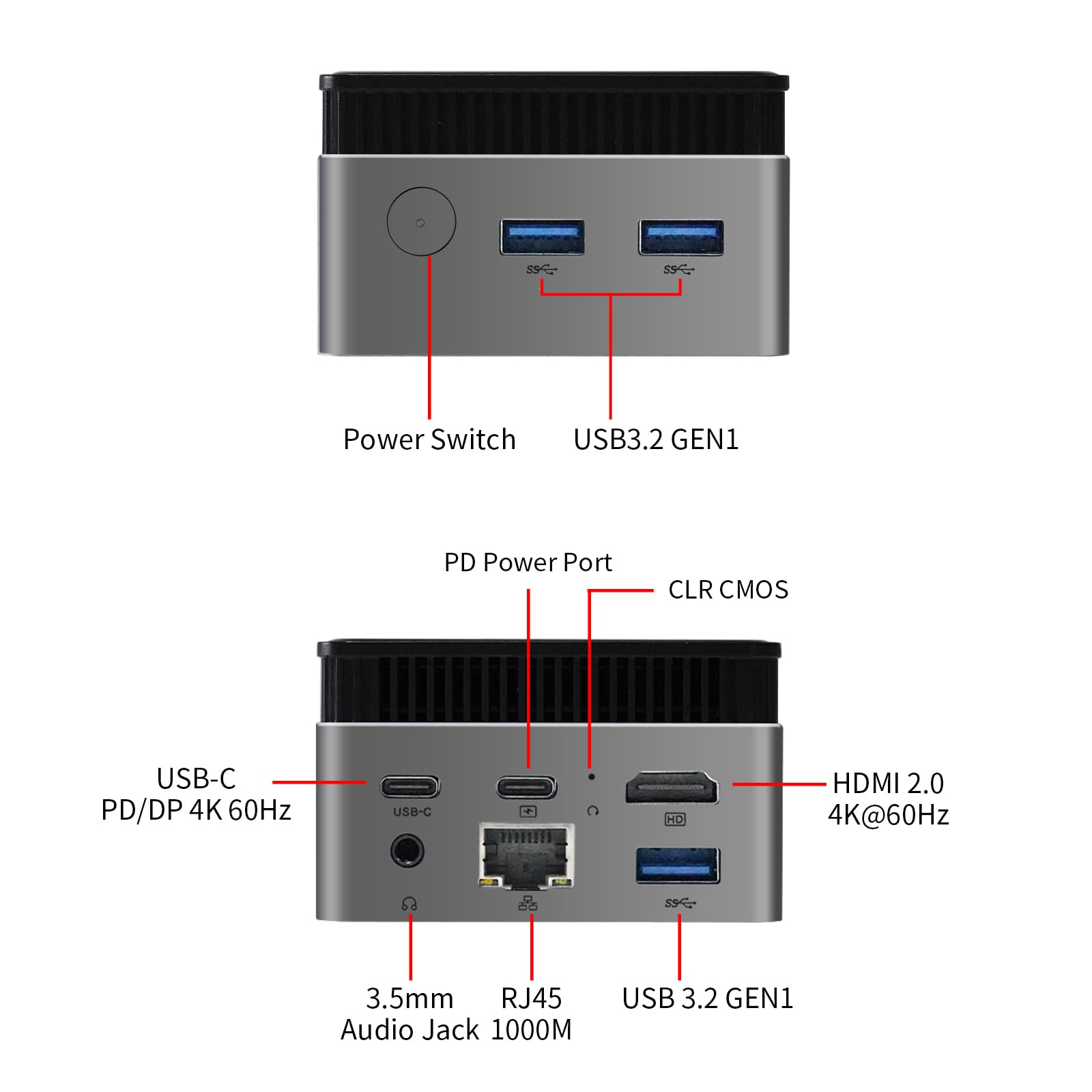【最終値下】Rycher ミニPC Win11 RAM12GB SSD512GB Windows 11 Pro Mini PC, Intel 11th Gen N5105 CPU, LPDDR4 8GB RAM